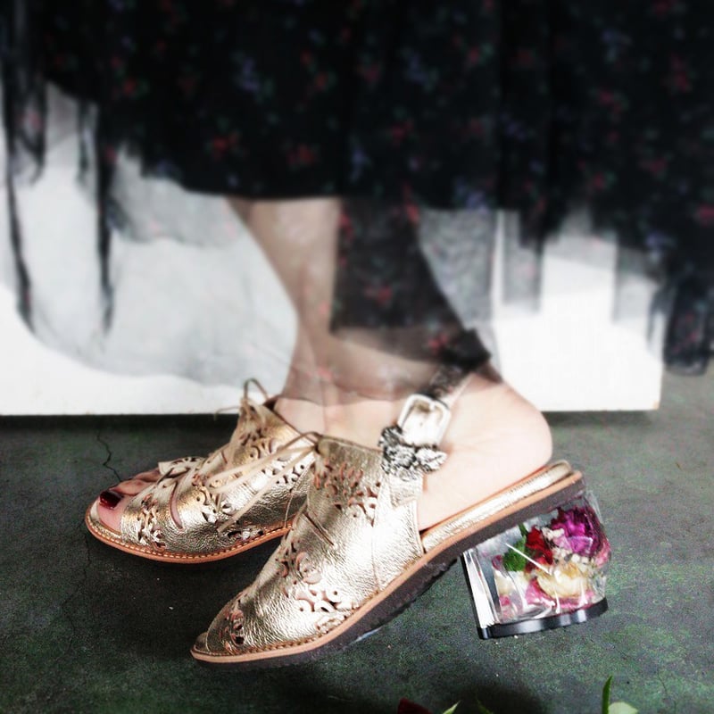 コルセットギリー(5.5cmヒール) Gold | MABATAKI 美雨(マバタキミウ）