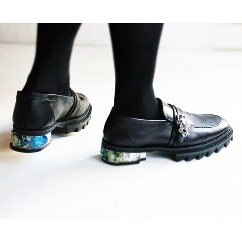 Misa　MABATAKI美雨　ガーターグラディエーター　黒レザー 25㎝ 狼の刃」Black 4日以内発送 25cm 1点のみ | MABATAKI 美雨