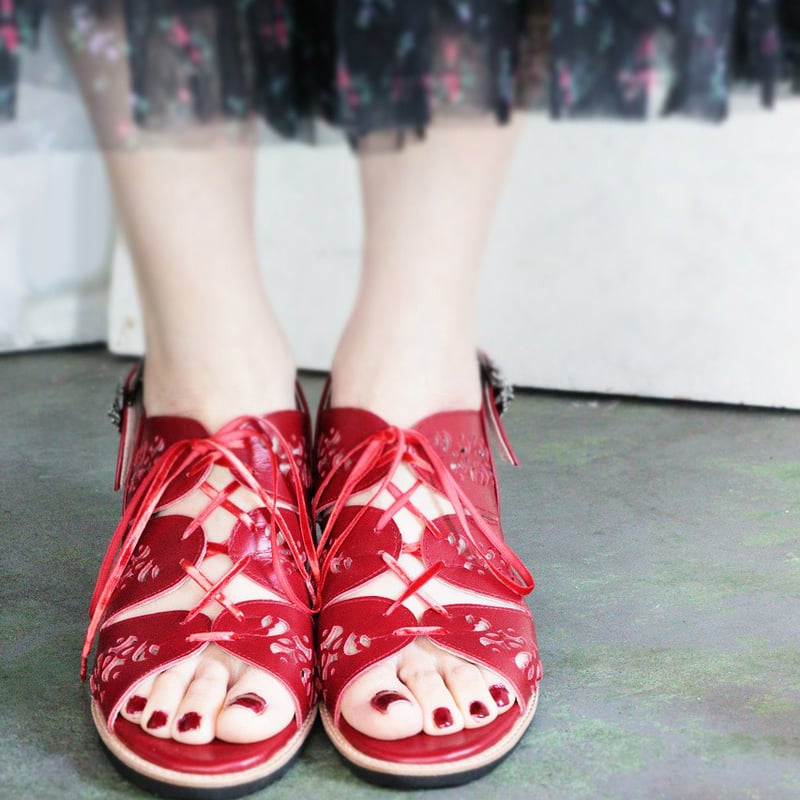 コルセットギリー(5.5cmヒール) Red | MABATAKI 美雨(マバタキミウ）