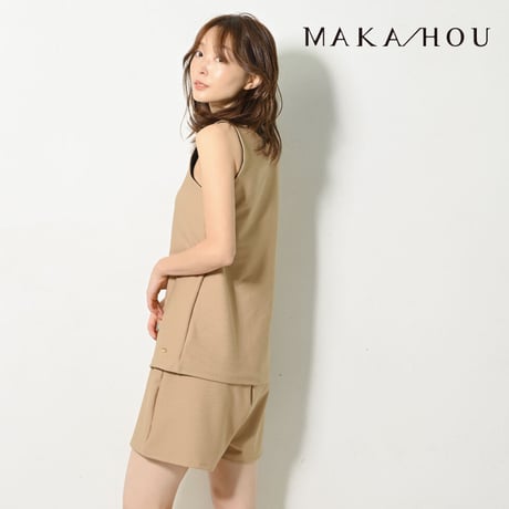 高級感増してリニューアル‼タンクトップ×ショートパンツのセットアップ水着　【1451W03-32S】/MAKA-HOU 　Tank top&Shortpants