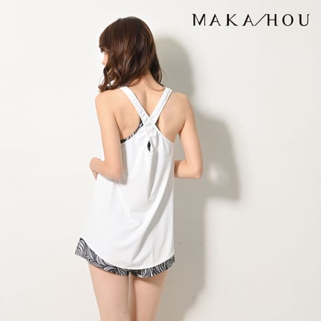 フレアータンクトップ　/UVカット/サラッと冷感素材【14W06-32S】  MAKA-HOU　Tanktop