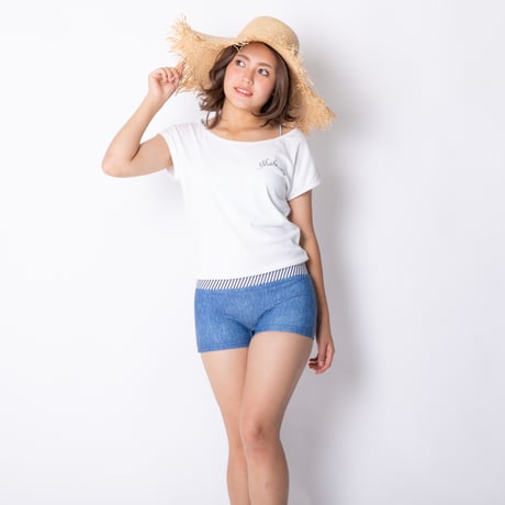 Tシャツ１体型水着　【22W04-91S】Exceed T-shirts with Hot pants