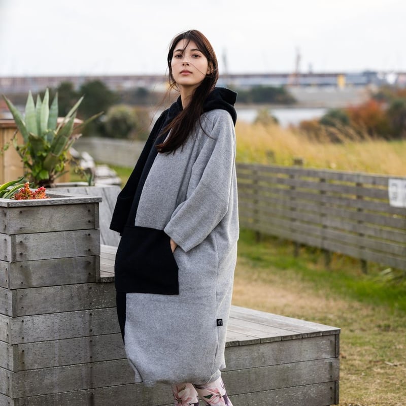 25SS/NEW デザインポンチョ【61U06-02S】MAKA-HOU/ design po