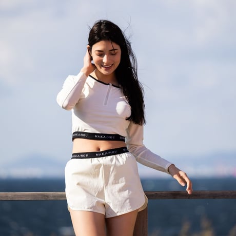 25SS/NEW クロップドラッシュガード 【11W21-52S】MAKA-HOU / Cropped length Rashguard