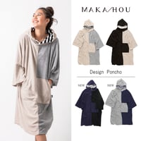 25SS/NEW　デザインポンチョ【61U06-02S】MAKA-HOU/ design poncho