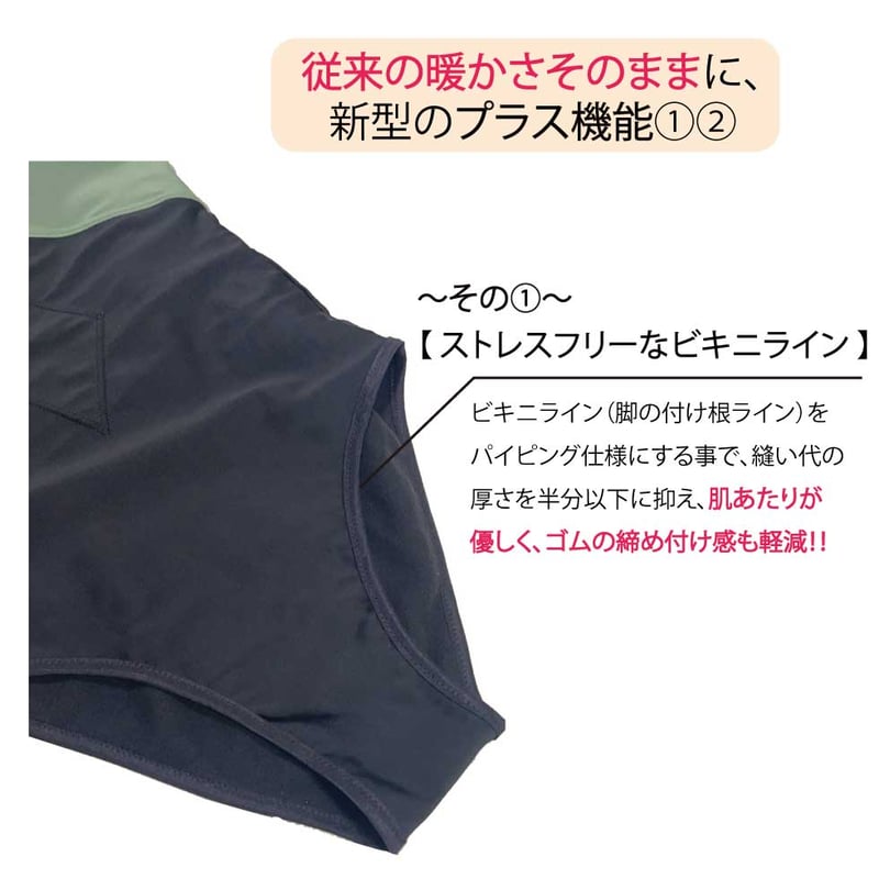 NEW//あったか水着【24W10-42A】/インナースーツ兼用水着 /裏起毛水着