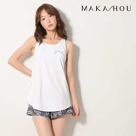 フレアータンクトップ　/UVカット/サラッと冷感素材【14W06-32S】  MAKA-HOU　Tanktop