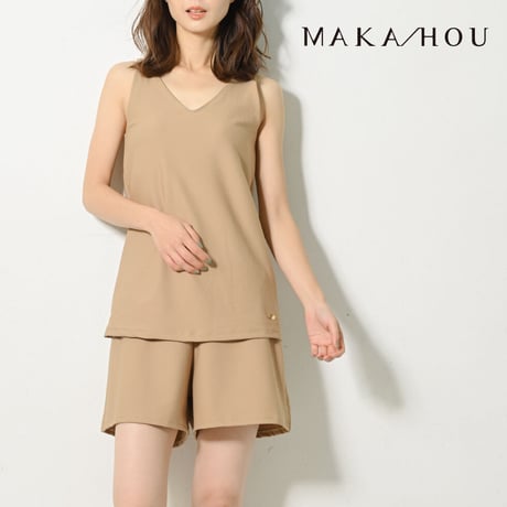 高級感増してリニューアル‼タンクトップ×ショートパンツのセットアップ水着　【1451W03-32S】/MAKA-HOU 　Tank top&Shortpants