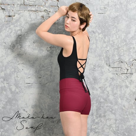 ハイウエストショートパンツ　【40W04-12S】/MAKA-HOU Surf　Ｈigh waist short pants