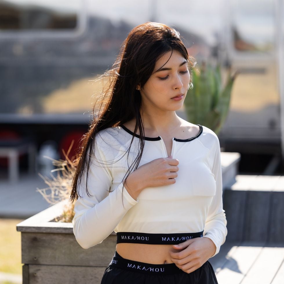 25SS/NEW クロップドラッシュガード 【11W21-52S】MAKA-HOU / Cro