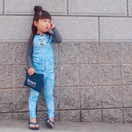 前ZIPラッシュガード　【11K01-91S】mini-makahou ☆Front Zip-RushGuard