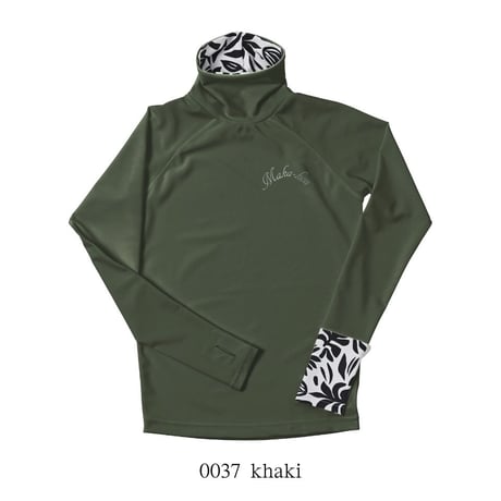 25SS/NEW 首元・手の甲まで日焼け対策ができる‼タートルネックラッシュガード　【15W07-32S】　MAKA-HOU/ Turtle neck