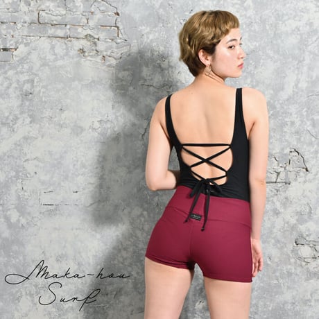 ハイウエストショートパンツ　【40W04-12S】/MAKA-HOU Surf　Ｈigh waist short pants