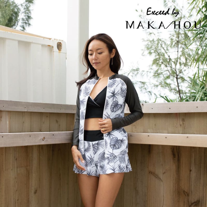 水着・ラッシュガード zip open frill bikini tops,short pants 水着・ラッシュガード zip open frill bikini tops,short pants