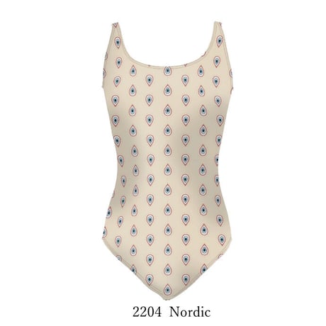 柄ワンピース水着　【24W06-12S】/MAKA-HOU Surf　One-piece