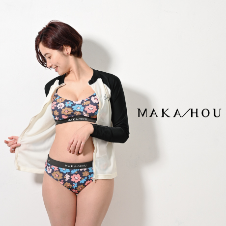 前ZIPラッシュガード　【11W19-42S】　MAKA-HOU/  Front Zip-Rash Guard