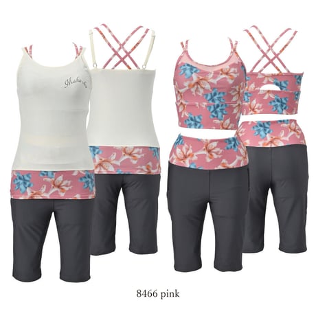 シーンに合わせ、単品でも楽しめる! フィットネス水着３点セット　【1451W01-22S】/MAKA-HOU 　Fitness swim wear
