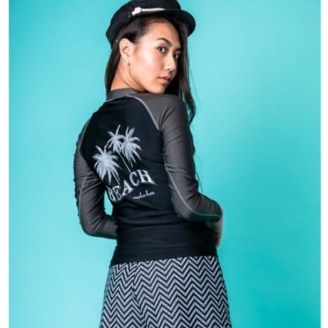 ラッシュガード　【11W15-91S】MAKA-HOU/ Rash Guard Back print