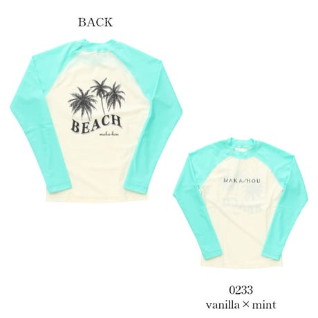 ラッシュガード　【11W15-91S】MAKA-HOU/ Rash Guard Back print