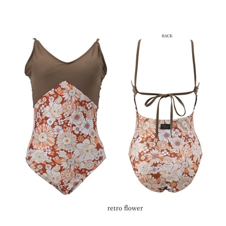 25SS/NEW ワンピース水着　【24W07-22S】/MAKA-HOU Surf　One-piece