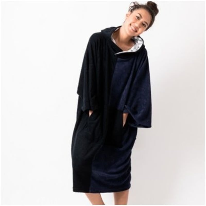 25SS/NEW デザインポンチョ【61U06-02S】MAKA-HOU/ design po