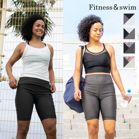 シーンに合わせ、単品でも楽しめる! フィットネス水着３点セット　【1451W01-22S】/MAKA-HOU 　Fitness swim wear