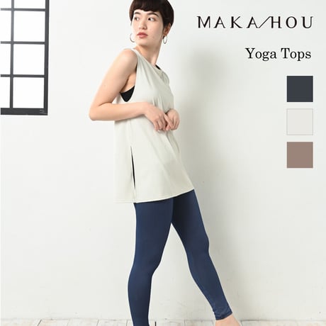 タンクトップ　UVカット・消臭・吸水速乾機能付き【MAKA-HOU】脇絞り結び可能　【14W04-12A】