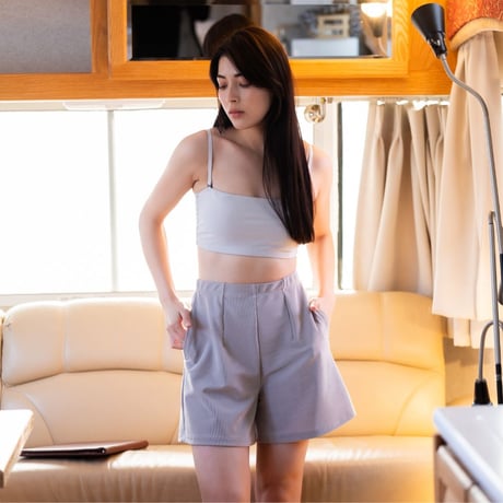25SS NEW/ リブショートパンツ 【51W04-52S】Exceed / Rib Shortpants