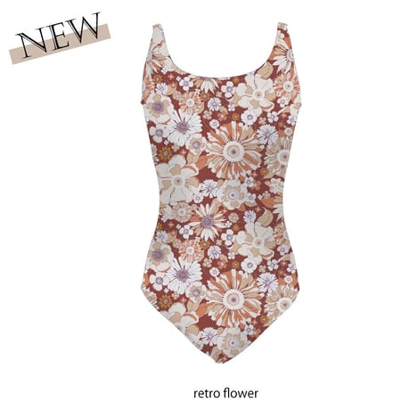 柄ワンピース水着　【24W06-12S】/MAKA-HOU Surf　One-piece