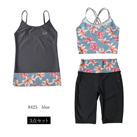 シーンに合わせ、単品でも楽しめる! フィットネス水着３点セット　【1451W01-22S】/MAKA-HOU 　Fitness swim wear