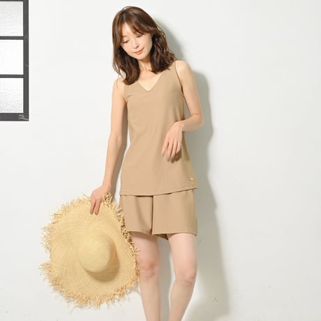 高級感増してリニューアル‼タンクトップ×ショートパンツのセットアップ水着　【1451W03-32S】/MAKA-HOU 　Tank top&Shortpants
