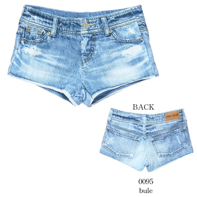【美品】MAKA-HOU ラッシュガード、デニムプリントパンツ上下セット DENIM PRINT PANTS (デニムプリントパンツ) 【41W05-91S】 MAKA