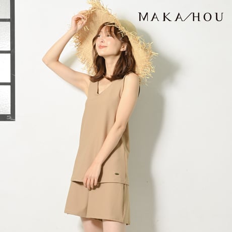高級感増してリニューアル‼タンクトップ×ショートパンツのセットアップ水着　【1451W03-32S】/MAKA-HOU 　Tank top&Shortpants