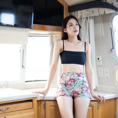 25SS/NEW　ハイウエストショートパンツ　【40W04-12S】/MAKA-HOU Surf　Ｈigh waist short pants