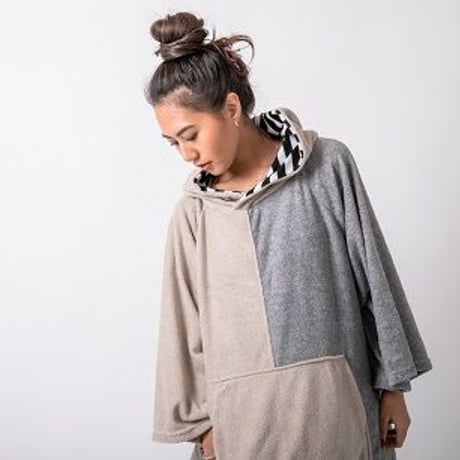 25SS/NEW　デザインポンチョ【61U06-02S】MAKA-HOU/ design poncho
