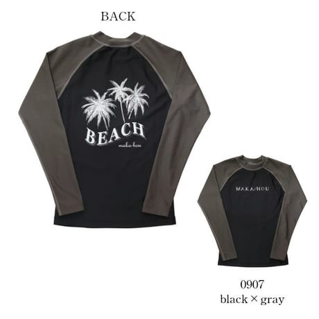 ラッシュガード　【11W15-91S】MAKA-HOU/ Rash Guard Back print