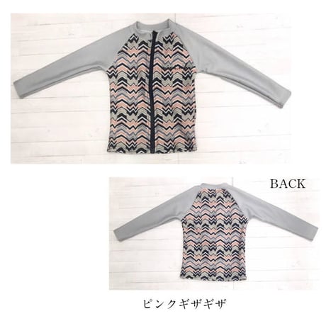 前ZIPラッシュガード　【11K01-91S】mini-makahou ☆Front Zip-RushGuard