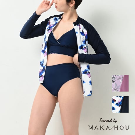 新品未使用 ブラックバイマウジー ワンピース水着 ラッシュガード パンツ セット 25SS/NEW インナーブラ付きラッシュガード 【11W11-12S】Exceed