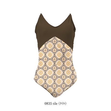 25SS/NEW ワンピース水着　【24W07-22S】/MAKA-HOU Surf　One-piece