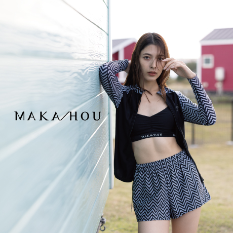 前ZIPラッシュガード　【11W19-42S】　MAKA-HOU/  Front Zip-Rash Guard