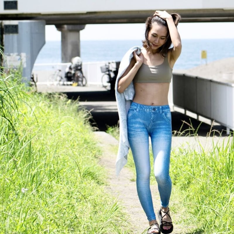 DENIM PRINT LEGGINGS PANTS（デニムプリントレギンスパンツ