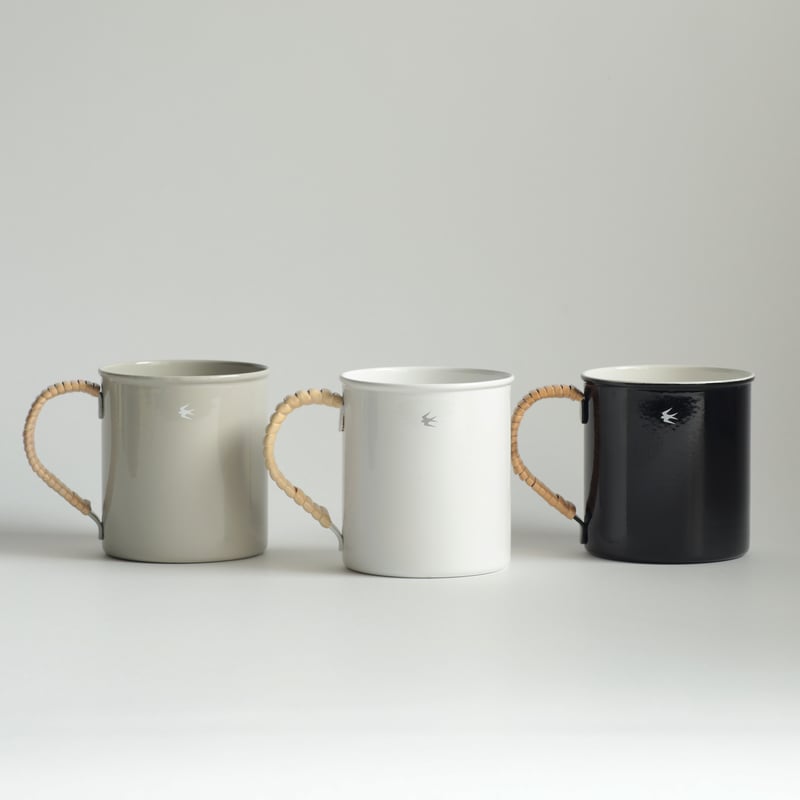 グローカルスタンダードプロダクツ TSUBAME RATTAN Mug Lサイズ 400ml ホワイト FC012011 GLOCAL STANDARD PRODUCTS ツバメラタン マグカップ コップ タンブラー ステンレス 琺瑯 ホーロー 日本製 新潟県 燕市 燕三条 TF 公式 新潟県燕市ふるさと納税