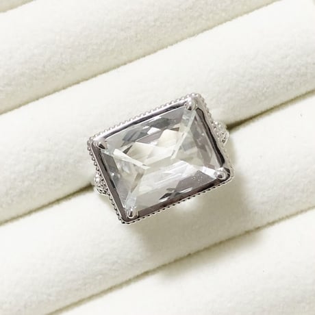大粒　7ct 天然石ホワイトトパーズ　リング　13号