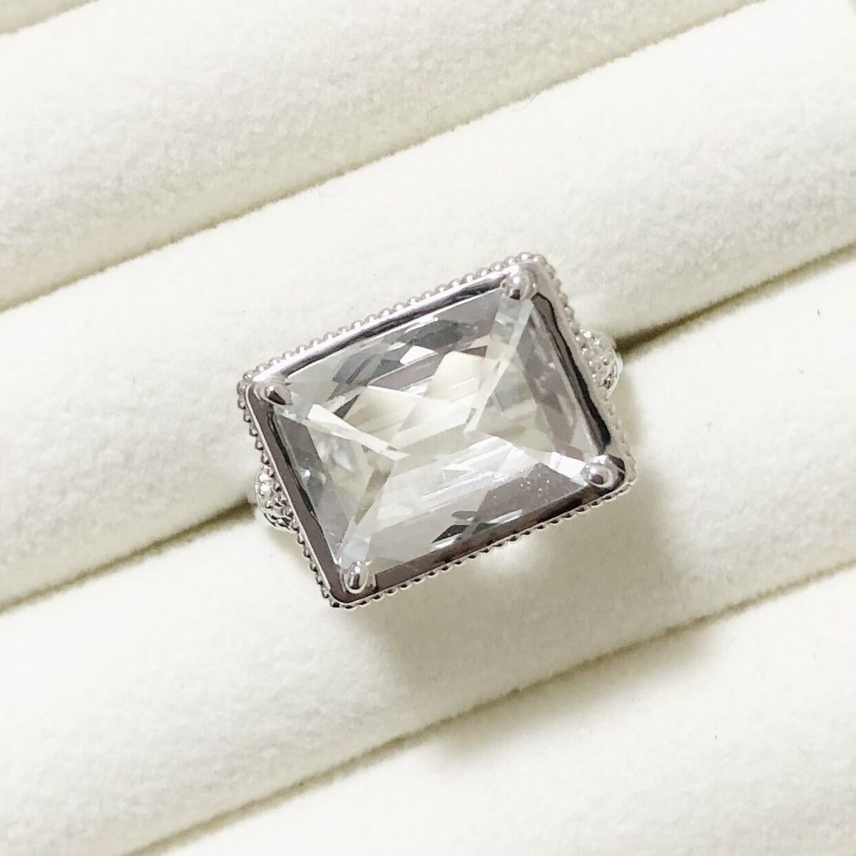 大粒 7ct 天然石ホワイトトパーズ リング 13号 | La Melodia 大粒 7ct 天然石ホワイトトパーズ リング 13号 | La Melodia