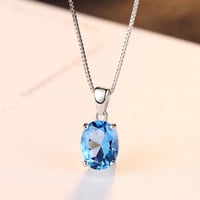 S925 天然石スカイブルートパーズ　ネックレス