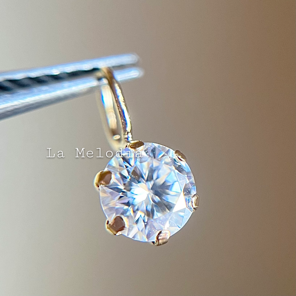 K18YG モアッサナイトダイヤモンドH&C　0.25ctペンダントトップDIA K18YG モアッサナイトダイヤモンド H&C 0.25ct ペンダントトップ | La
