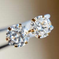 K18YG 大粒♪モアッサナイトダイヤモンド　H&C　1.80カラット　ピアス