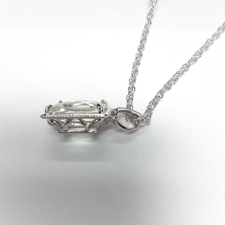 大粒7ct ホワイトトパーズ　ネックレス