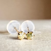 K18イエローゴールド　天然ダイヤモンド0.10ct ピアス　地金