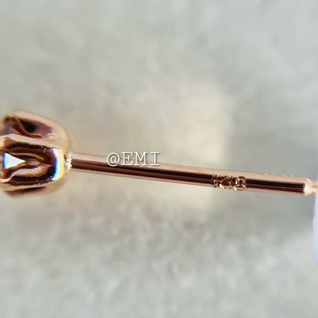 K18PG 希少☆天然ピンクダイヤモンド　0.14ct ピアス　18金ピンクゴールド